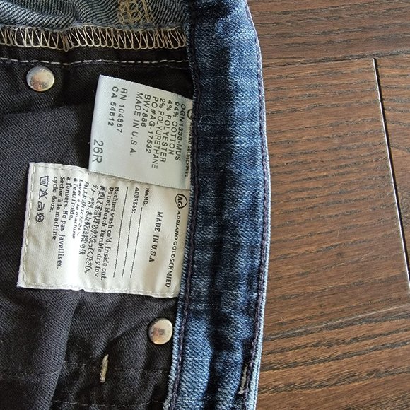 Ag Adriano Goldschmied Stilt Roll-Up Jeans Size 26 - Picture 6 of 7